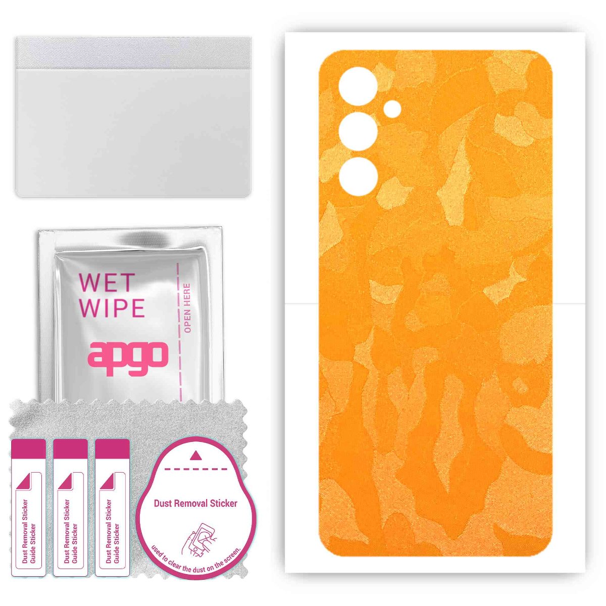 Folia naklejka skórka strukturalna na TYŁ do Samsung Galaxy A54 -  Moro | Camo Żółty - apgo SKINS