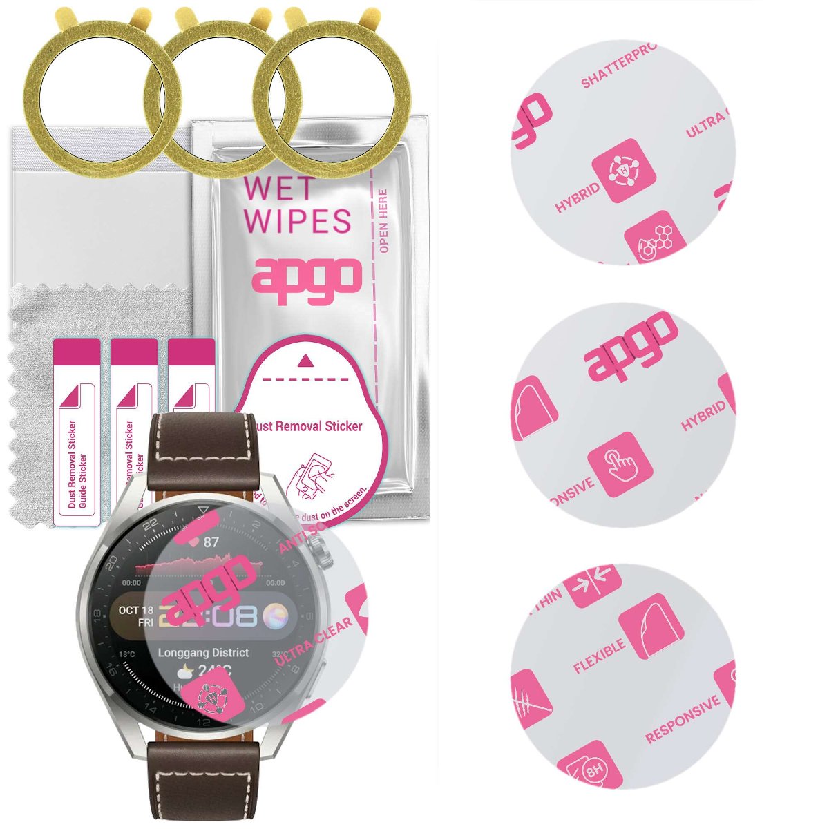 3x Szkło Hybrydowe do Huawei Watch 3 Pro Classic