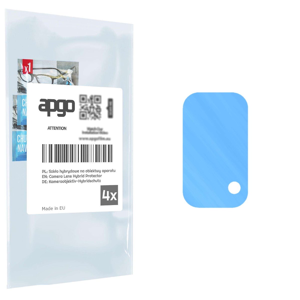 4x Szkło hybrydowe na aparat obiektyw kamerę 9H do Oppo A74 5G - apgo hybrid Camera Lens Protector