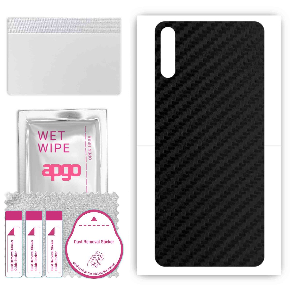 Folia naklejka skórka strukturalna na TYŁ do Huawei Enjoy 10E - Carbon - apgo SKINS