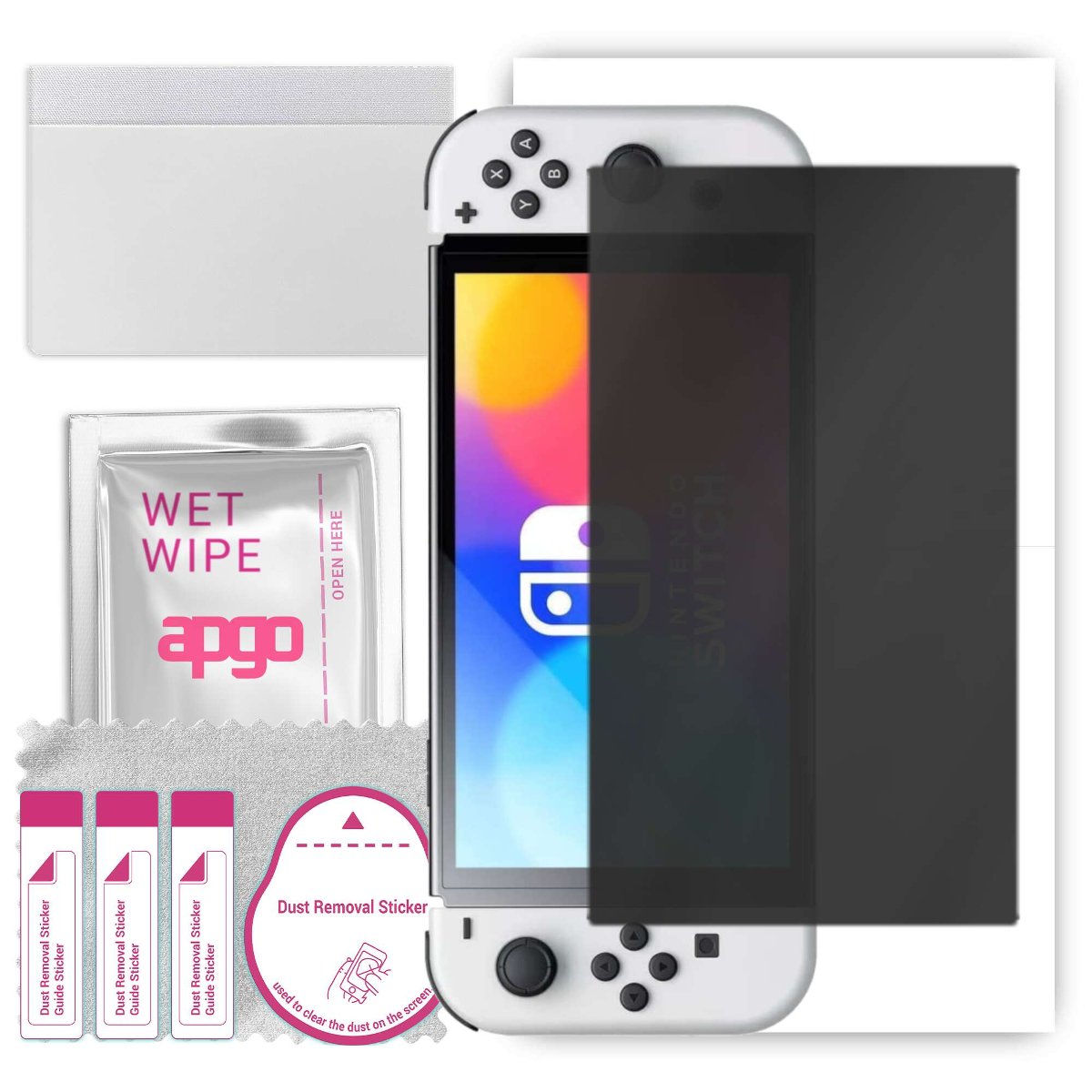 Folia ochronna hydrożelowa PRYWATYZUJĄCA na ekran do Nintendo Switch Oled -  na cały ekran apgo Hydrogel Privacy 5D Full Glue