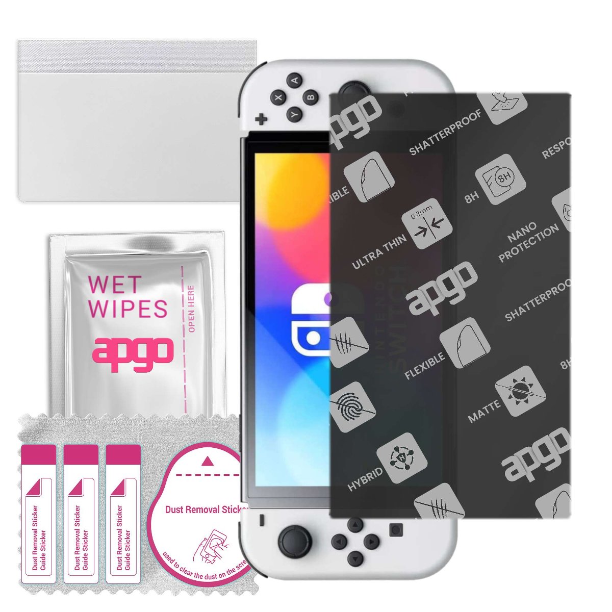 Szkło hybrydowe MATOWE do Nintendo Switch Oled