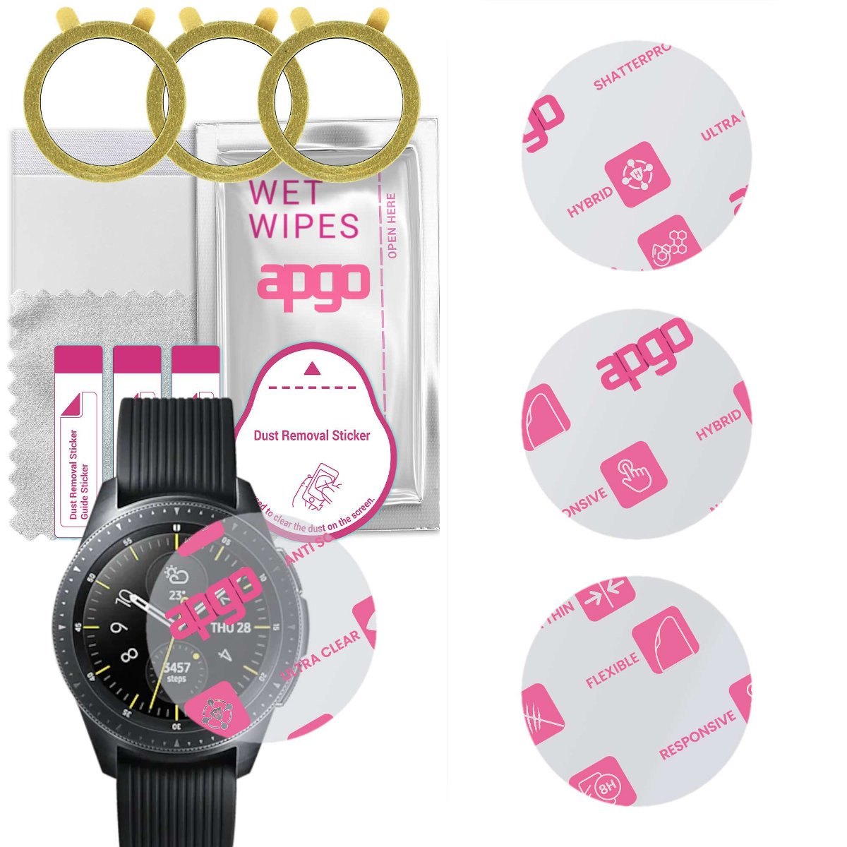 3x Szkło Hybrydowe do Samsung Galaxy Watch 42MM