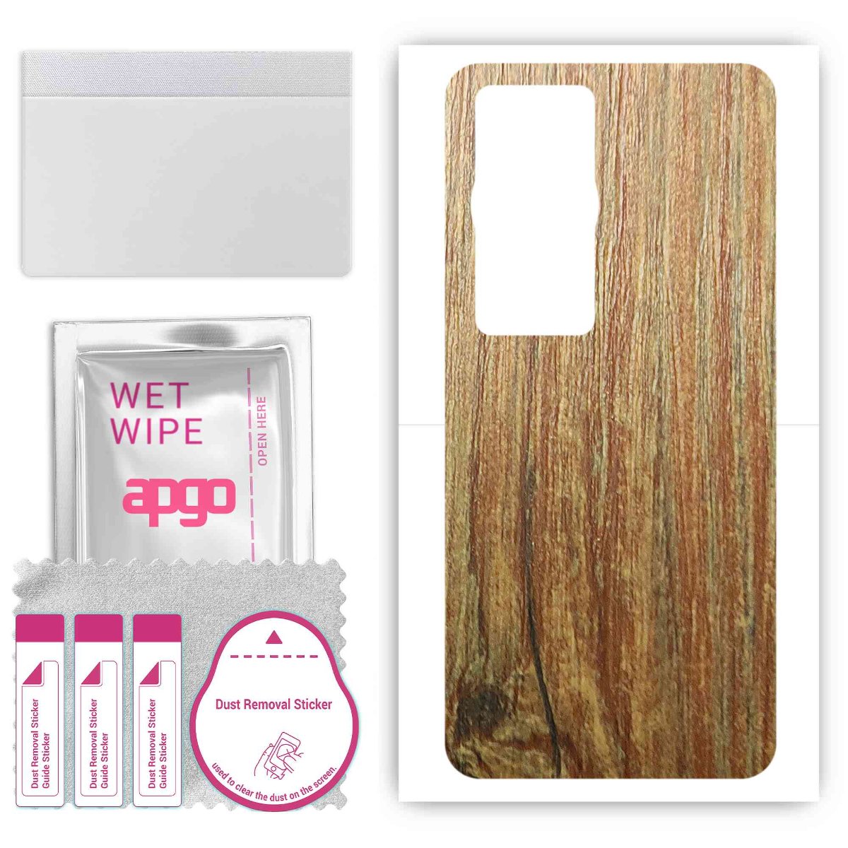 Folia naklejka skórka strukturalna na TYŁ do Huawei P60 -  Drewno Sosna Antyczna - apgo SKINS