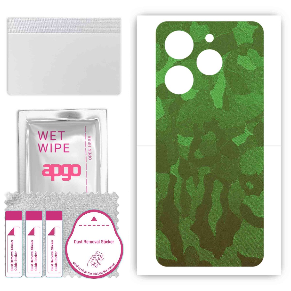 Folia naklejka skórka strukturalna na TYŁ do Tecno Spark 10 Pro -  Moro | Camo Zielony - apgo SKINS