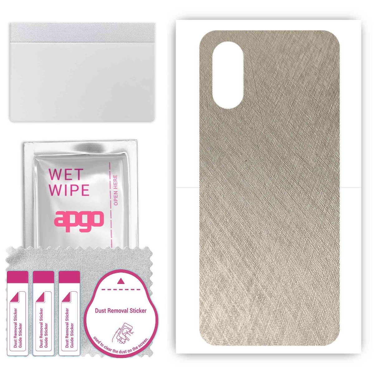 Folia naklejka skórka strukturalna na TYŁ do Sony Xperia 5 V -  Tytan Srebrny - apgo SKINS