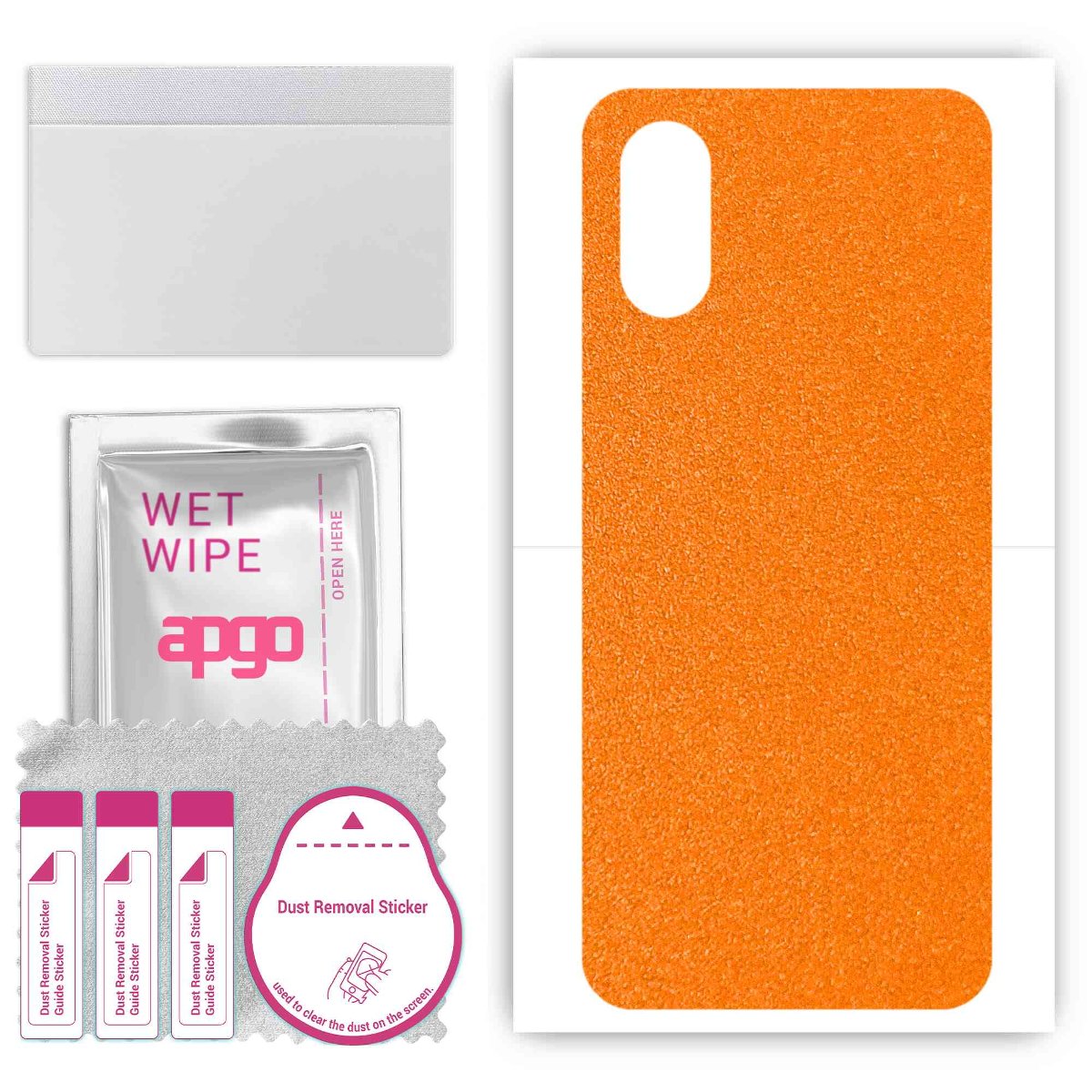 Folia naklejka skórka strukturalna na TYŁ do Sony Xperia 5 V -  Pomarańczowy Pastel Matowy - apgo SKINS