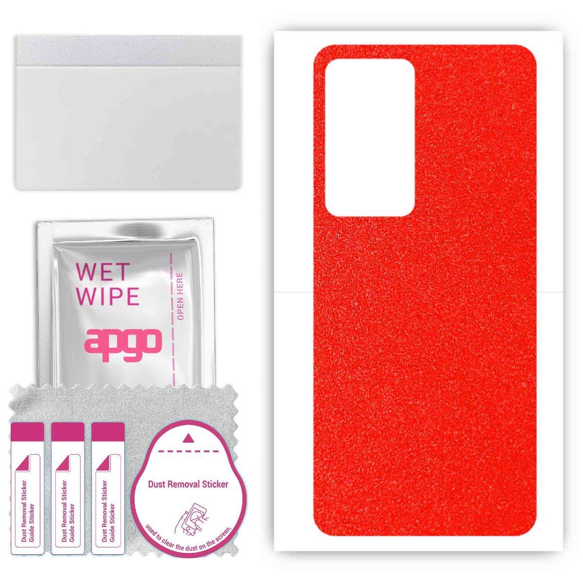 Folia naklejka skórka strukturalna na TYŁ do Poco F5 Pro -  Czerwony Pastel Matowy - apgo SKINS