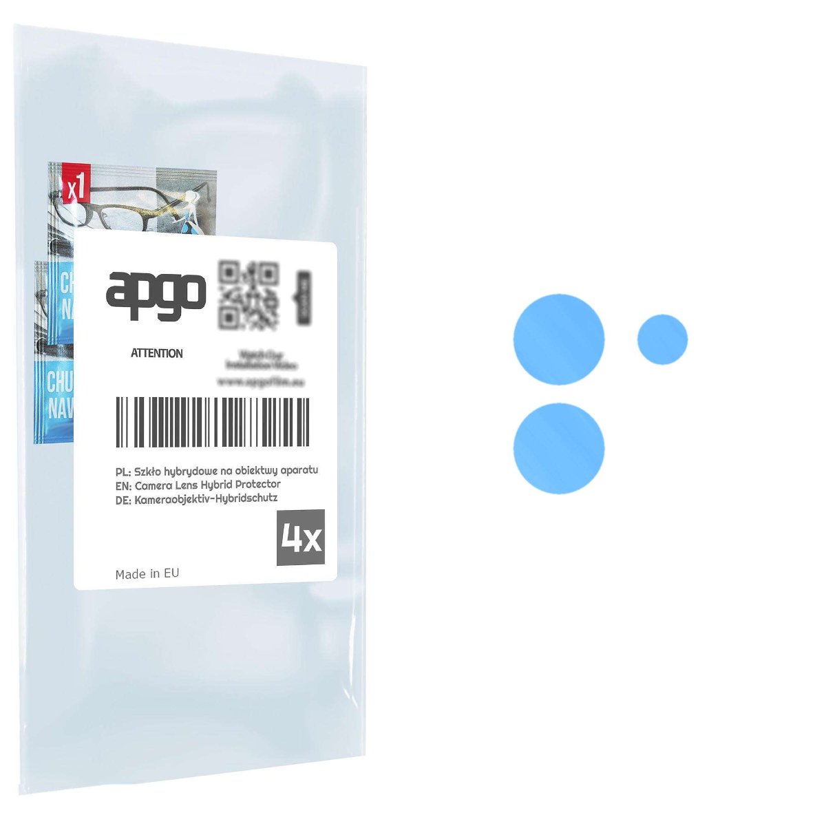 4x Szkło hybrydowe na aparat obiektyw kamerę 9H do Infinix Note 30 Pro - apgo hybrid Camera Lens Protector