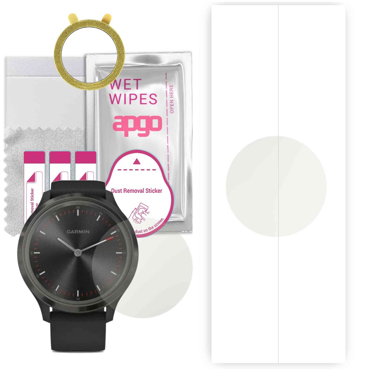 1x Folia hydrożelowa MATOWA do Garmin Vivomove 3 - apgo Smartwatch Hydrogel MATTE Protection Ochrona na ekran smartwatcha