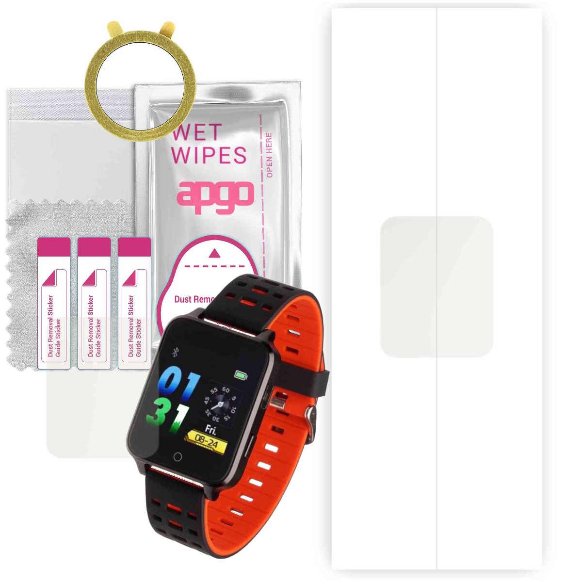 1x Folia hydrożelowa MATOWA do Garett Sport 26 - apgo Smartwatch Hydrogel MATTE Protection Ochrona na ekran smartwatcha