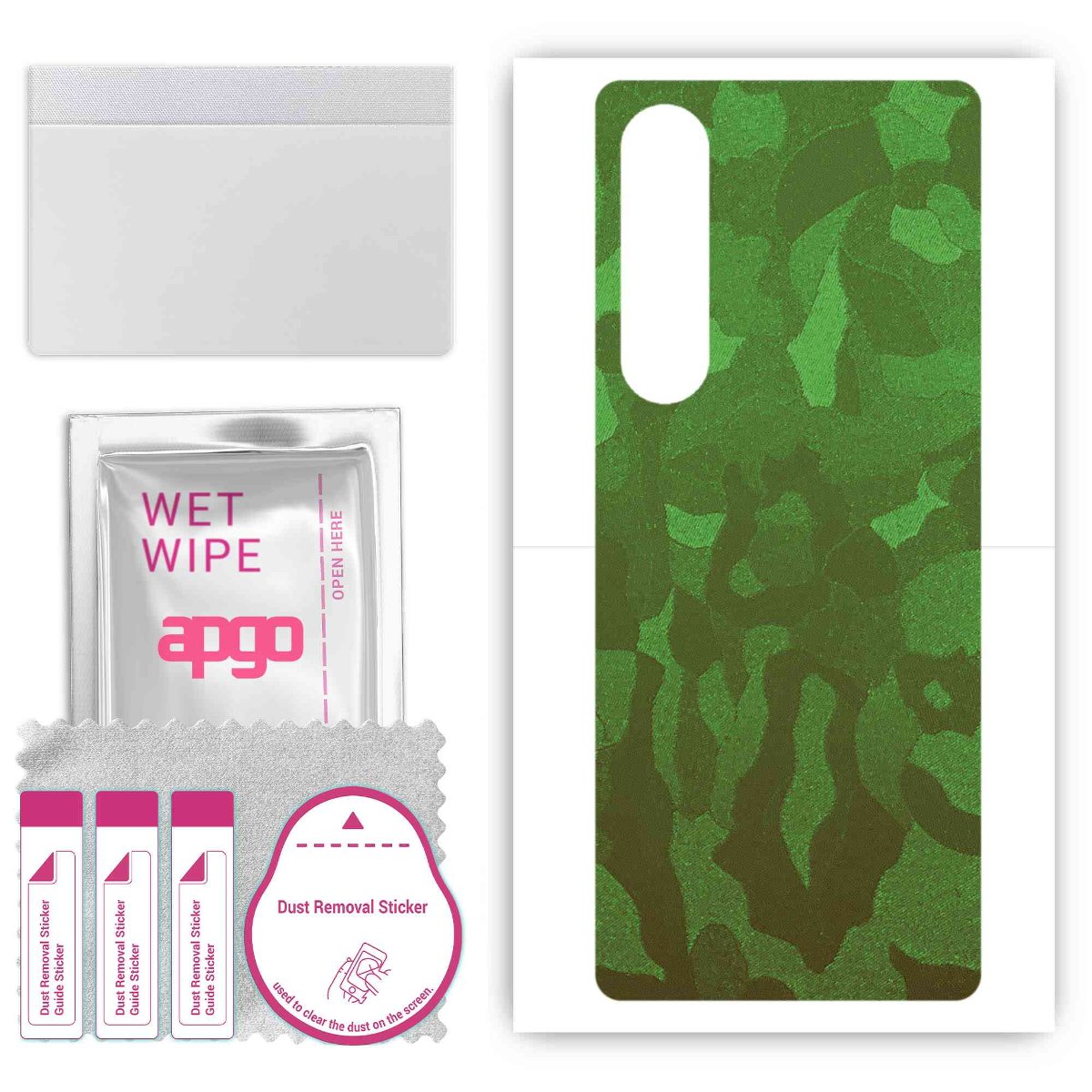 Folia naklejka skórka strukturalna na TYŁ do Sony Xperia 1 V -  Moro | Camo Zielony - apgo SKINS