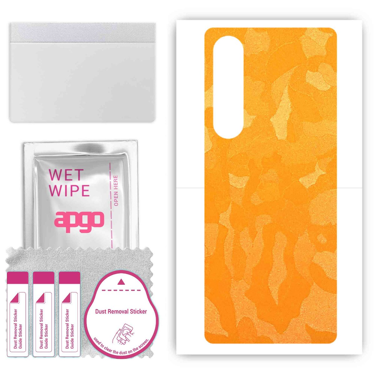 Folia naklejka skórka strukturalna na TYŁ do Sony Xperia 1 V -  Moro | Camo Żółty - apgo SKINS