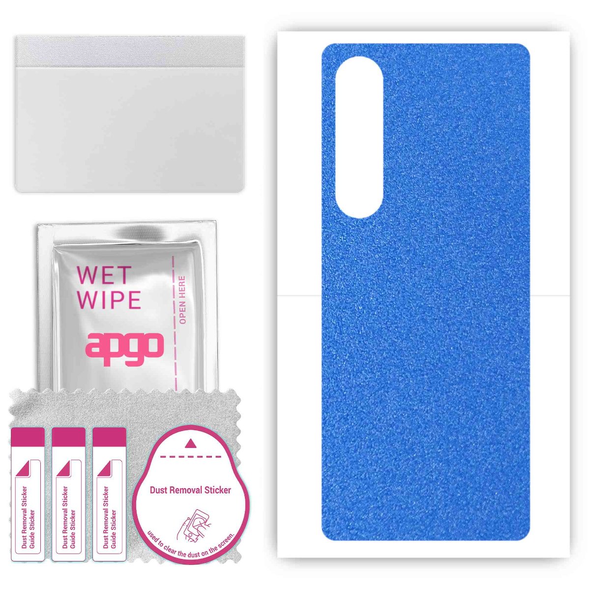 Folia naklejka skórka strukturalna na TYŁ do Sony Xperia 1 V -  Niebieski Pastel Matowy - apgo SKINS