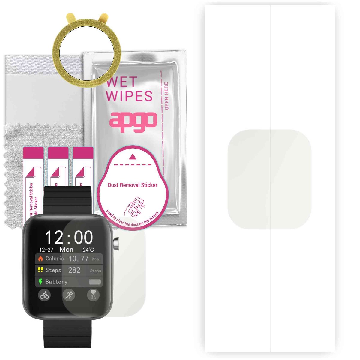 1x Folia hydrożelowa MATOWA do Bemi CID - apgo Smartwatch Hydrogel MATTE Protection Ochrona na ekran smartwatcha