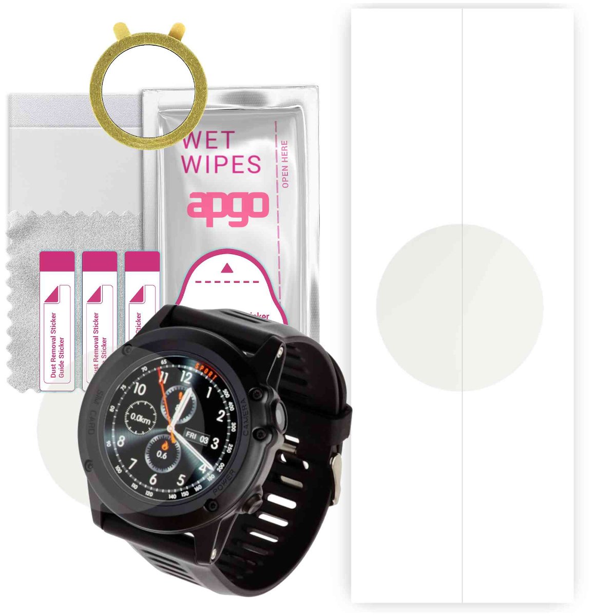 1x Folia hydrożelowa MATOWA do Garett Expert 11W - apgo Smartwatch Hydrogel MATTE Protection Ochrona na ekran smartwatcha