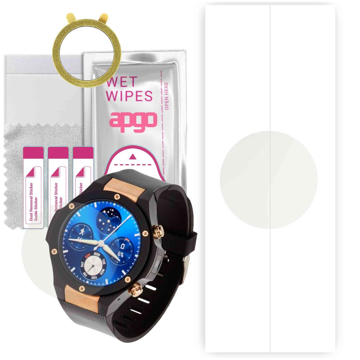 1x Folia hydrożelowa MATOWA do Garett Expert 15 - apgo Smartwatch Hydrogel MATTE Protection Ochrona na ekran smartwatcha