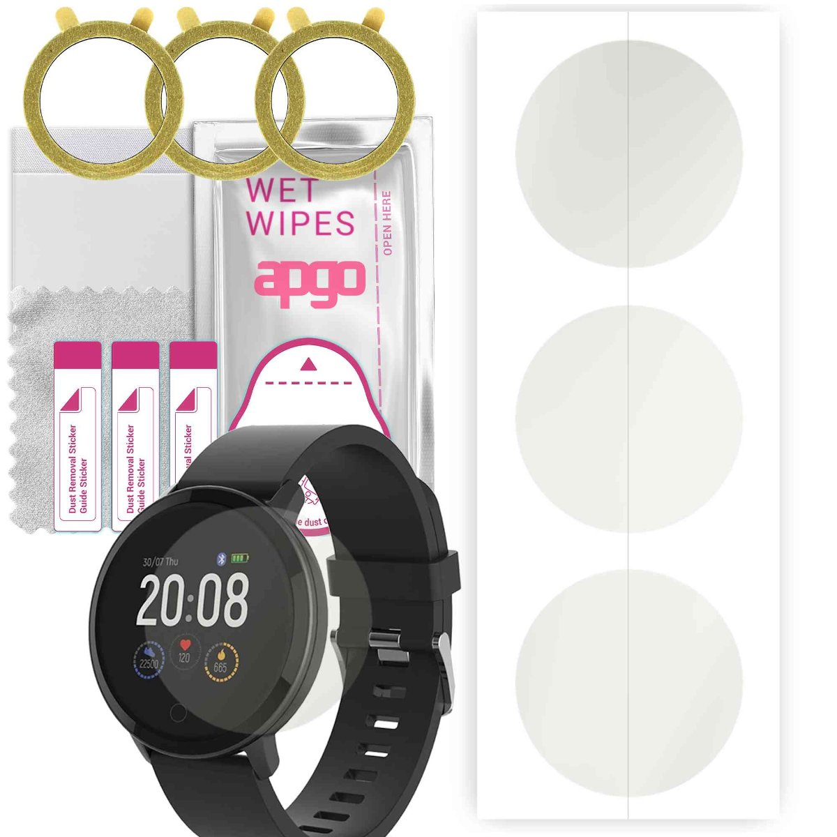 3x Folia hydrożelowa MATOWA do Forever ForeVive Lite SB-315 - apgo Smartwatch Hydrogel MATTE Protection Ochrona na ekran smartwatcha