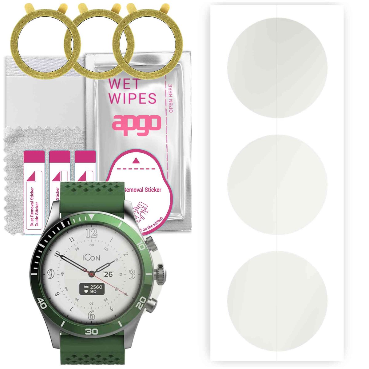 3x Folia hydrożelowa MATOWA do Forever ICON AW-100 - apgo Smartwatch Hydrogel MATTE Protection Ochrona na ekran smartwatcha