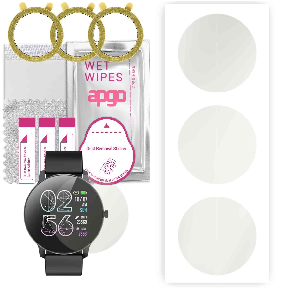 3x Folia hydrożelowa MATOWA do Bemi Ari - apgo Smartwatch Hydrogel MATTE Protection Ochrona na ekran smartwatcha