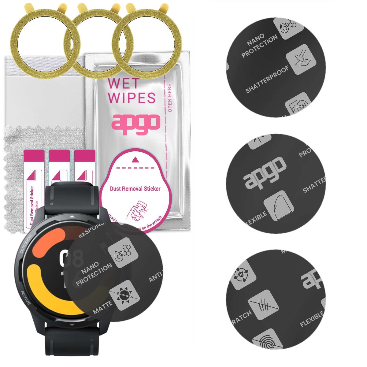 3x Szkło Hybrydowe MATOWE do Xiaomi Watch Color 2