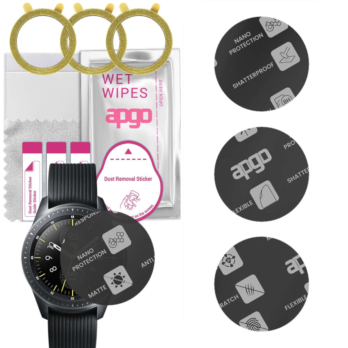 3x Szkło Hybrydowe MATOWE do Samsung Galaxy Watch 42MM