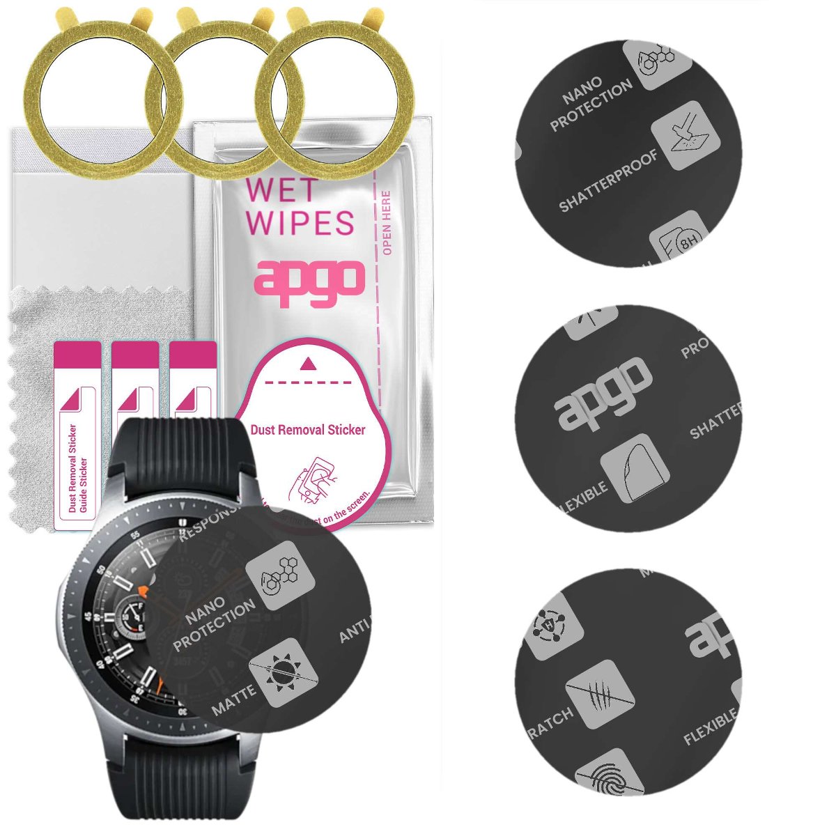 3x Szkło Hybrydowe MATOWE do Samsung Galaxy Watch 46MM