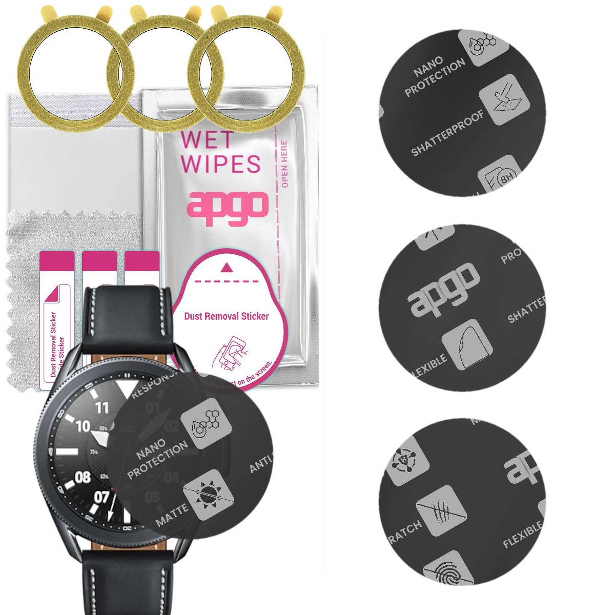 3x Szkło Hybrydowe MATOWE do Samsung Galaxy Watch 3 45MM