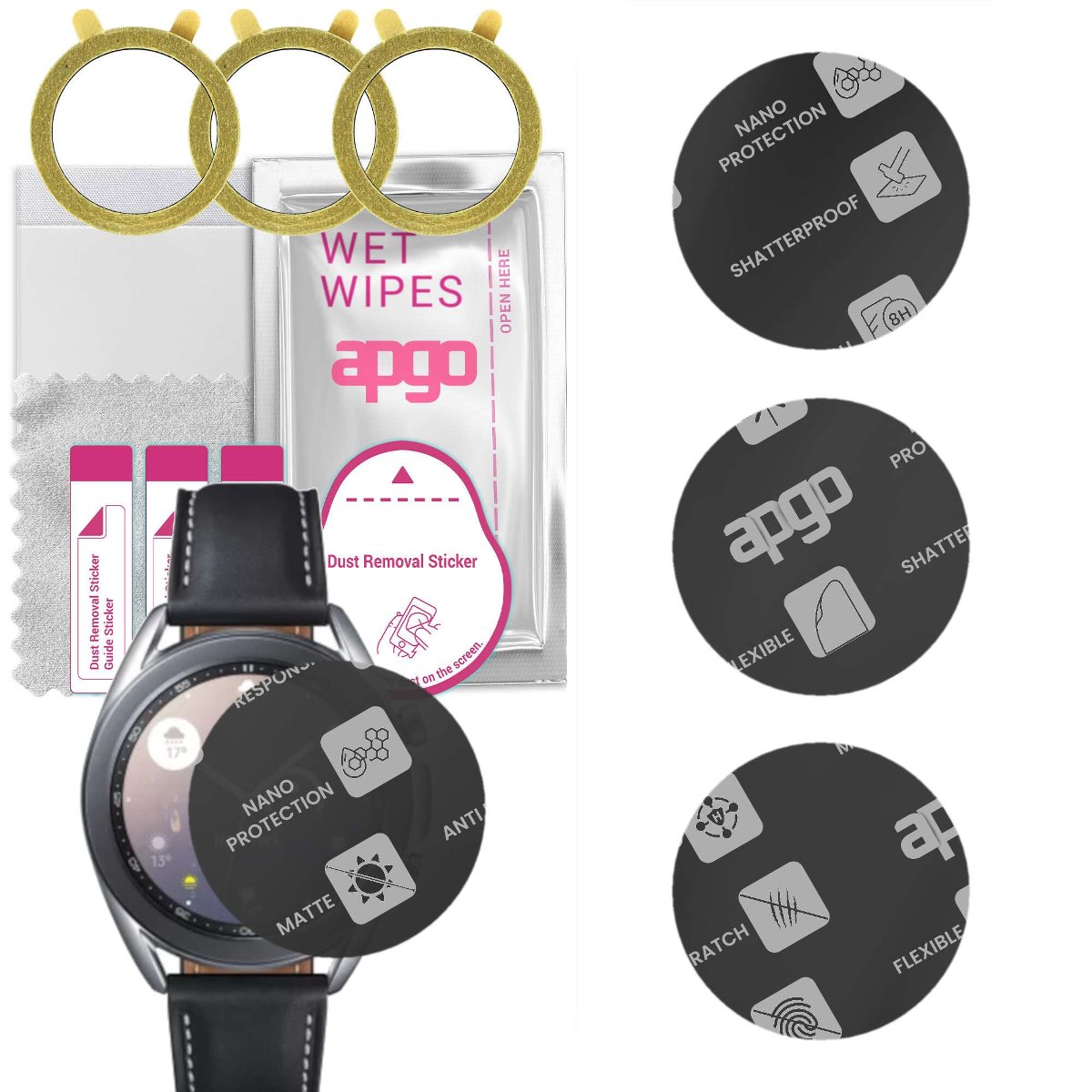 3x Szkło Hybrydowe MATOWE do Samsung Galaxy Watch 3 41MM