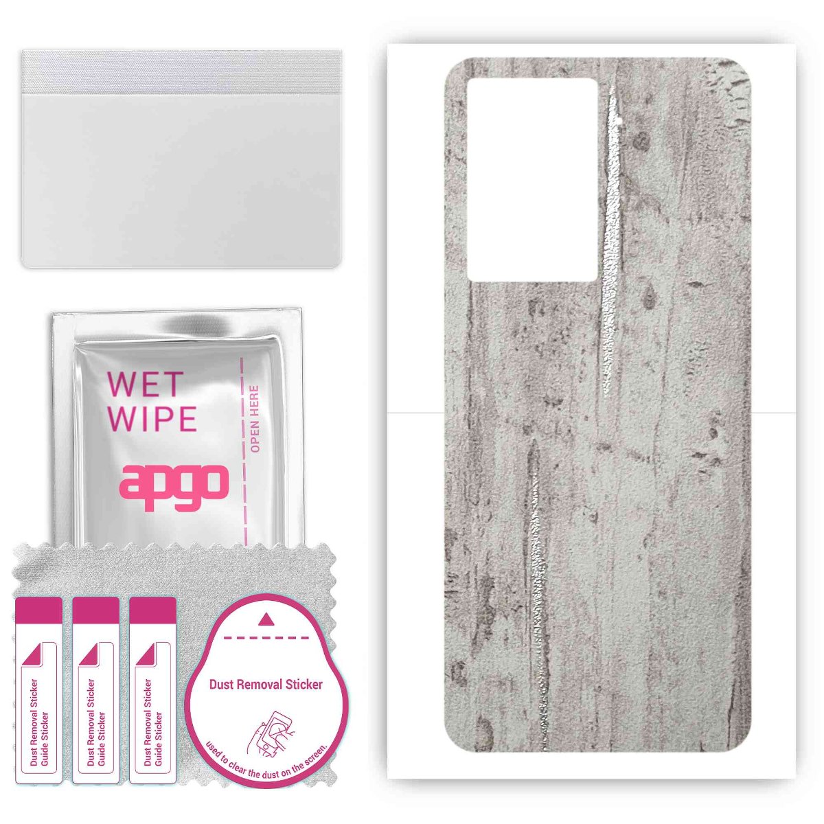 Folia naklejka skórka strukturalna na TYŁ do HTC U23 Pro -  Beton Srebrne Paski - apgo SKINS