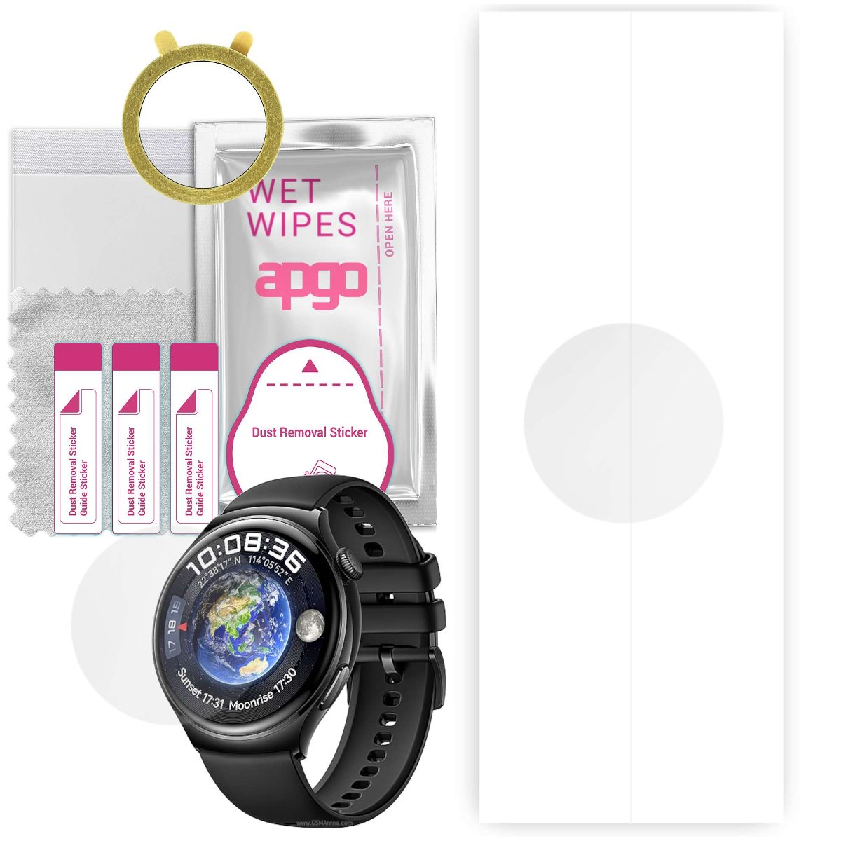 1x Folia hydrożelowa do Huawei Watch 4 - apgo Smartwatch Hydrogel Protection Ochrona na ekran smartwatcha