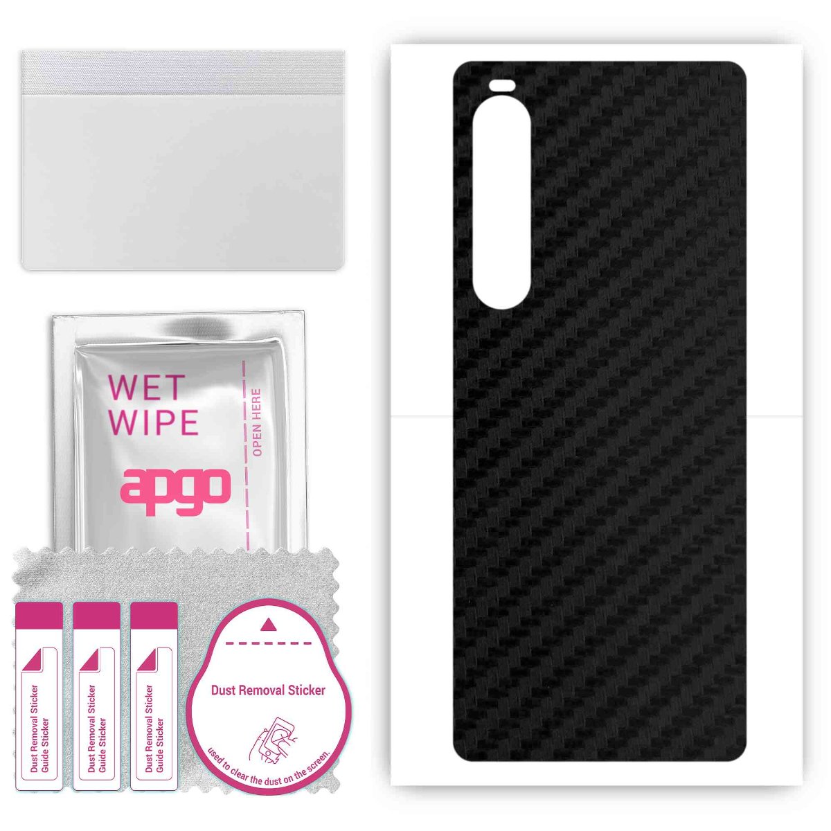 Folia naklejka skórka strukturalna na TYŁ do Sony Xperia 10 V - Carbon - apgo SKINS