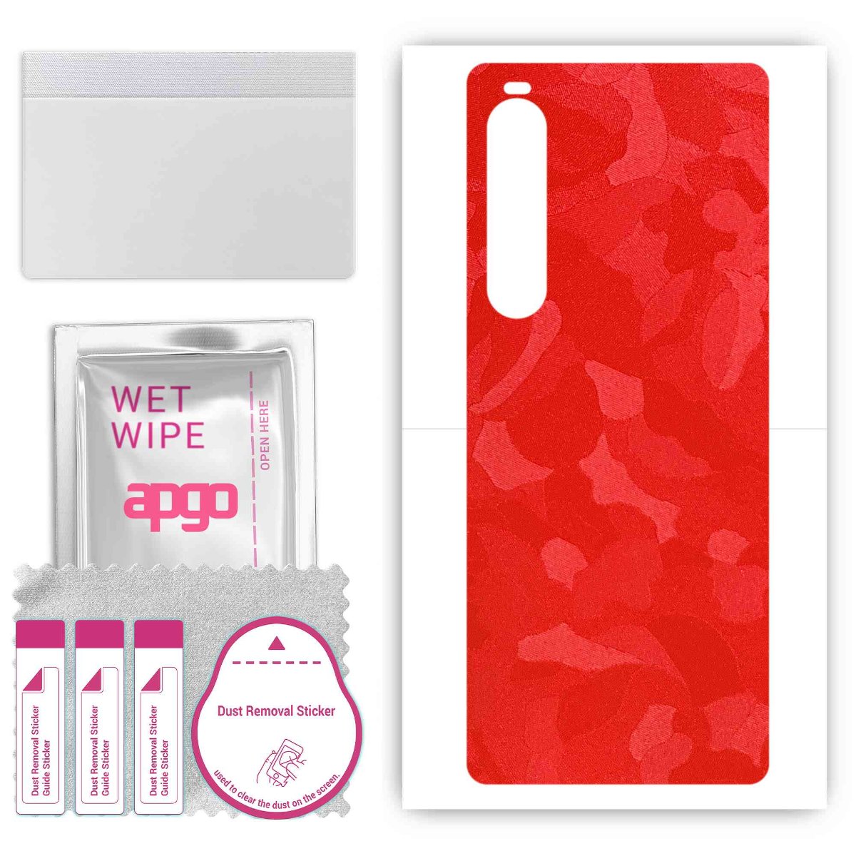 Folia naklejka skórka strukturalna na TYŁ do Sony Xperia 10 V -  Moro | Camo Czerwony - apgo SKINS