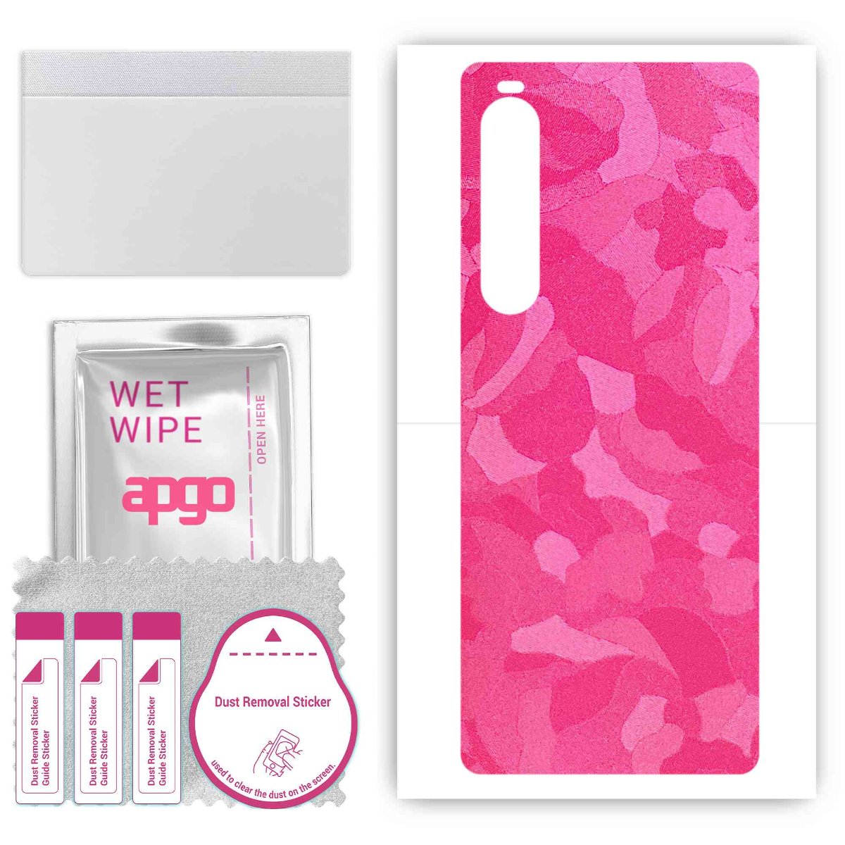 Folia naklejka skórka strukturalna na TYŁ do Sony Xperia 10 V -  Moro | Camo Różowy - apgo SKINS