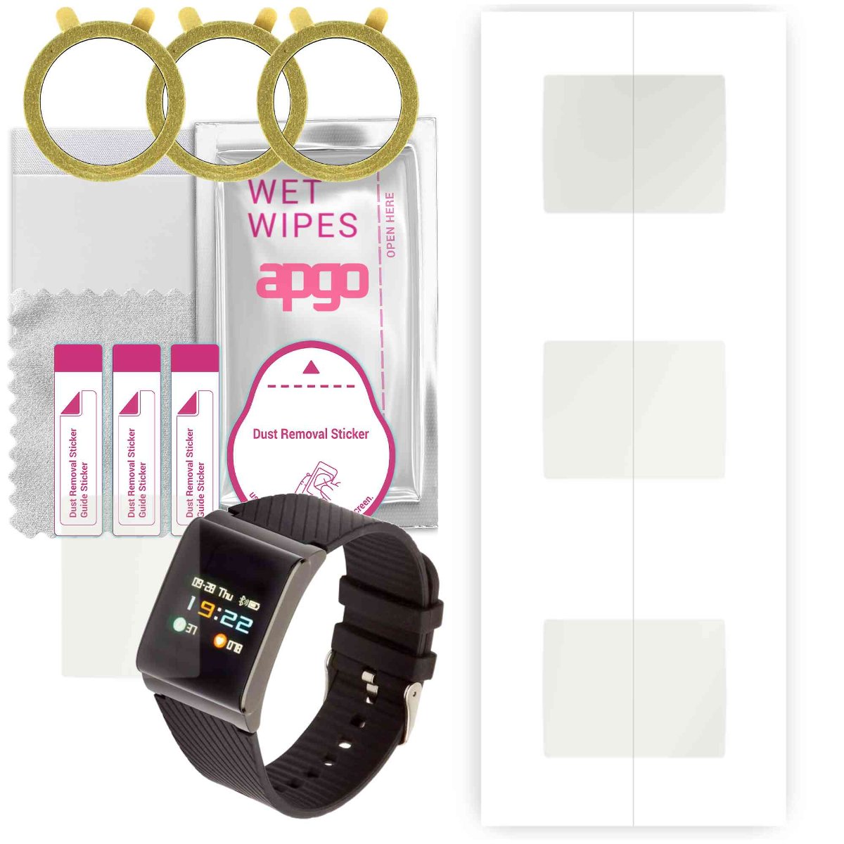 3x Folia hydrożelowa MATOWA do Garett Sport 11 - apgo Smartwatch Hydrogel MATTE Protection Ochrona na ekran smartwatcha