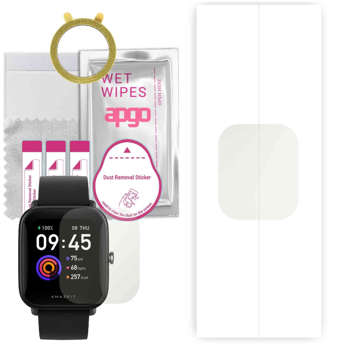 1x Folia hydrożelowa MATOWA do Amazfit Bip U - apgo Smartwatch Hydrogel MATTE Protection Ochrona na ekran smartwatcha