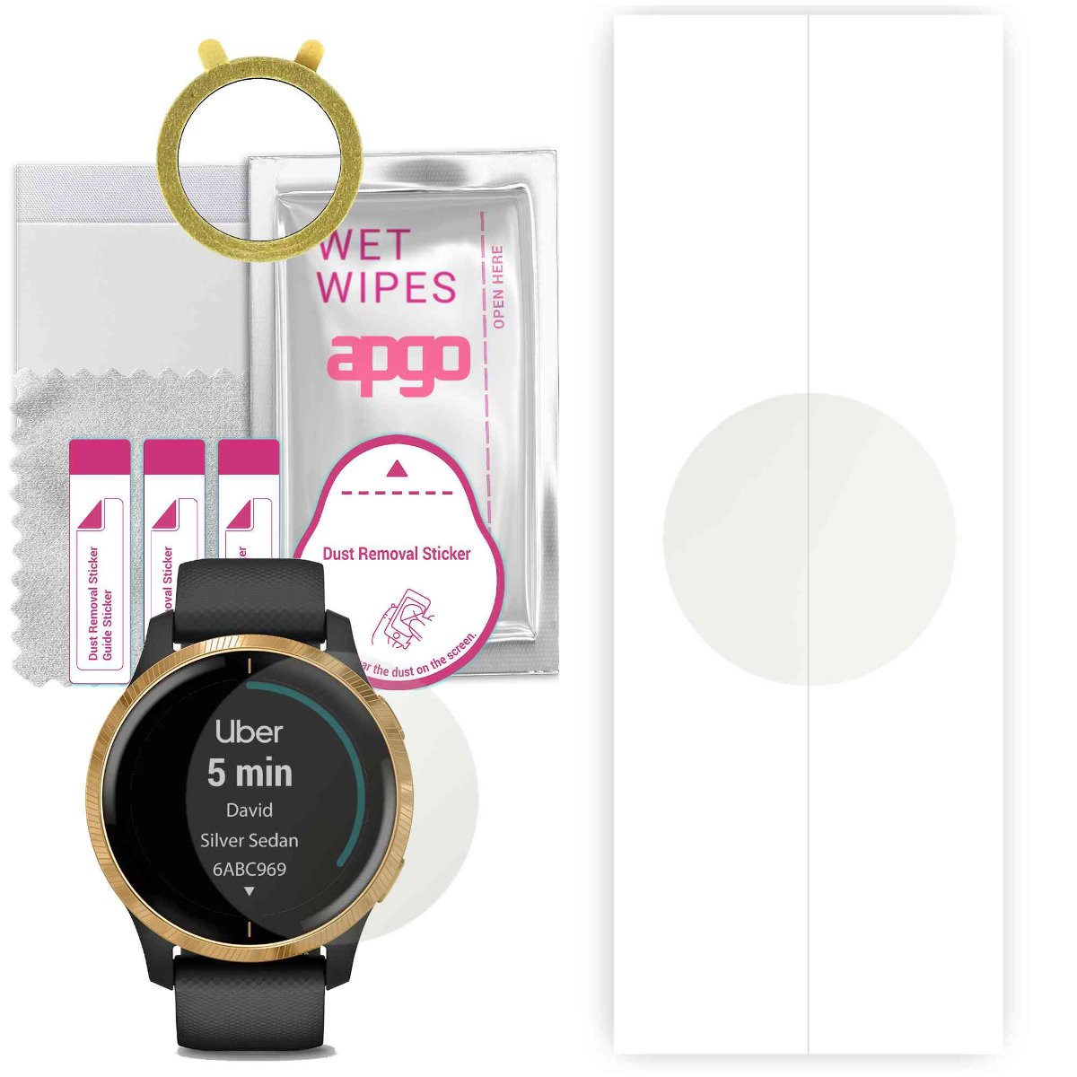 1x Folia hydrożelowa MATOWA do Garmin Venu - apgo Smartwatch Hydrogel MATTE Protection Ochrona na ekran smartwatcha