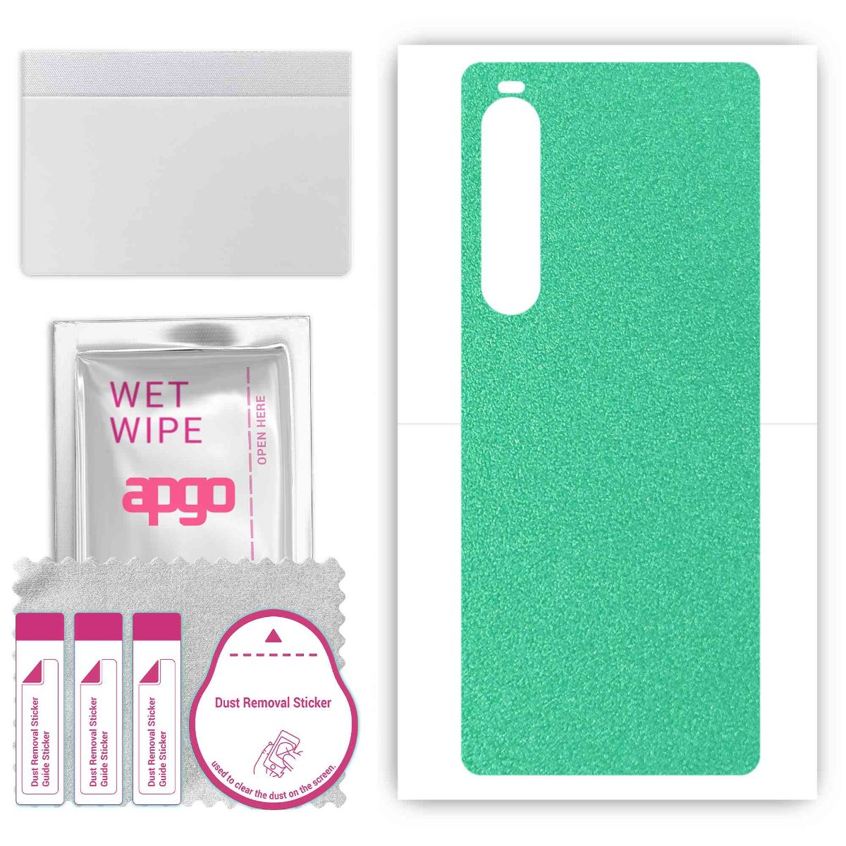 Folia naklejka skórka strukturalna na TYŁ do Sony Xperia 10 V -  Seledynowy Pastel Matowy - apgo SKINS