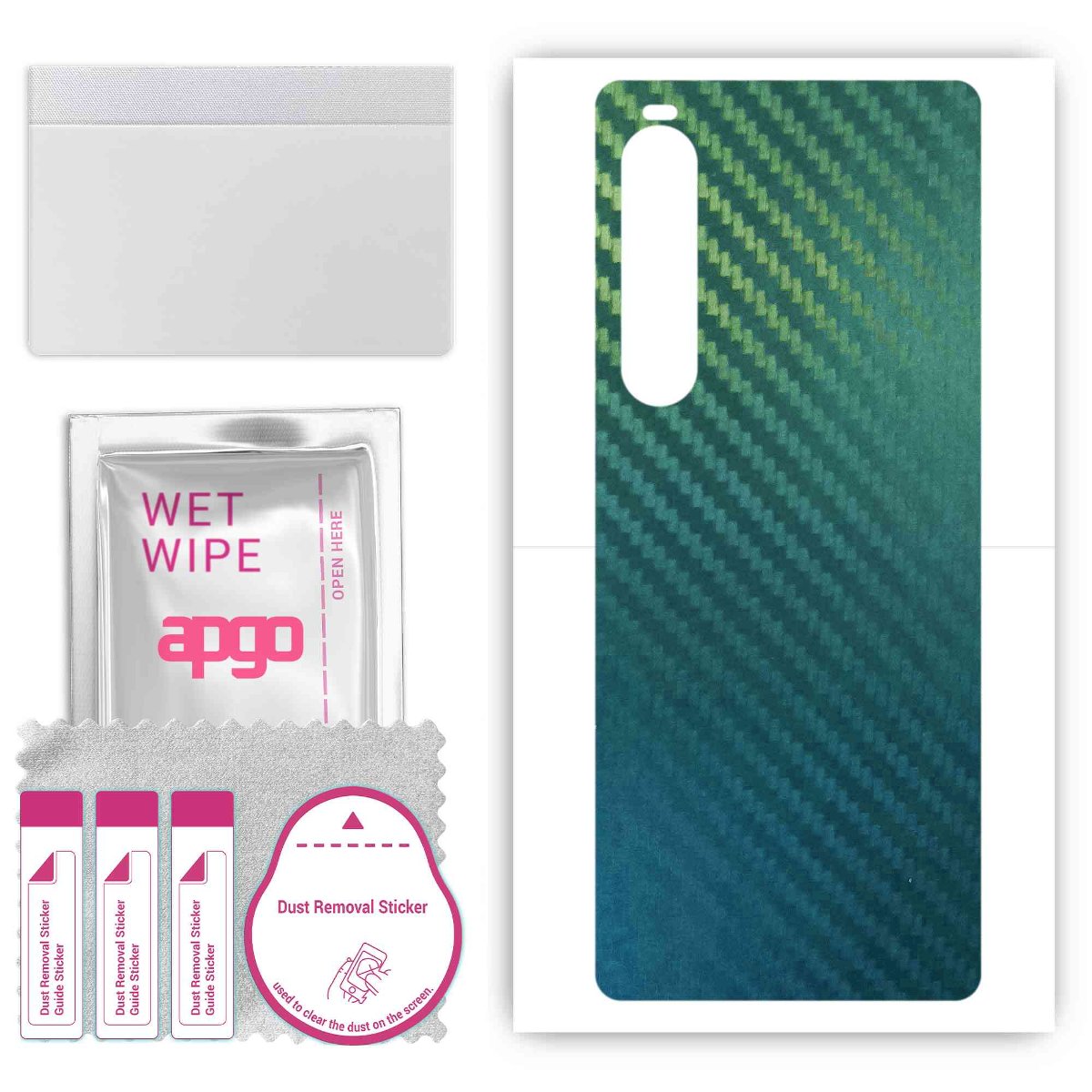 Folia naklejka skórka strukturalna na TYŁ do Sony Xperia 10 V -  Carbon Kameleon CAKA1 - apgo SKINS