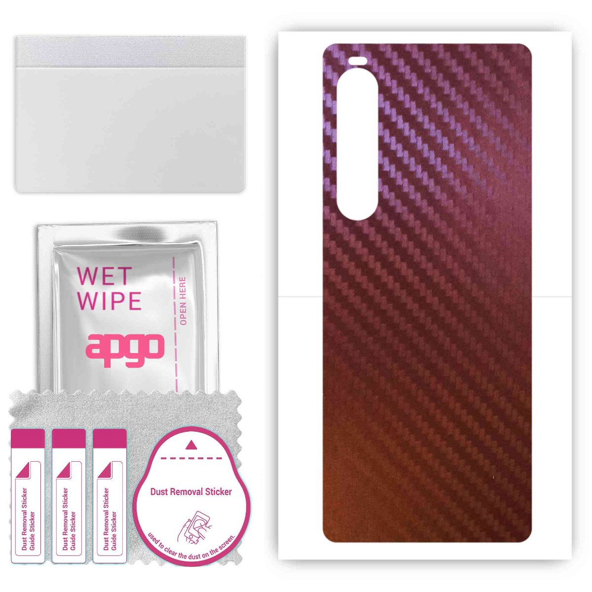 Folia naklejka skórka strukturalna na TYŁ do Sony Xperia 10 V -  Carbon Kameleon CAKA5 - apgo SKINS