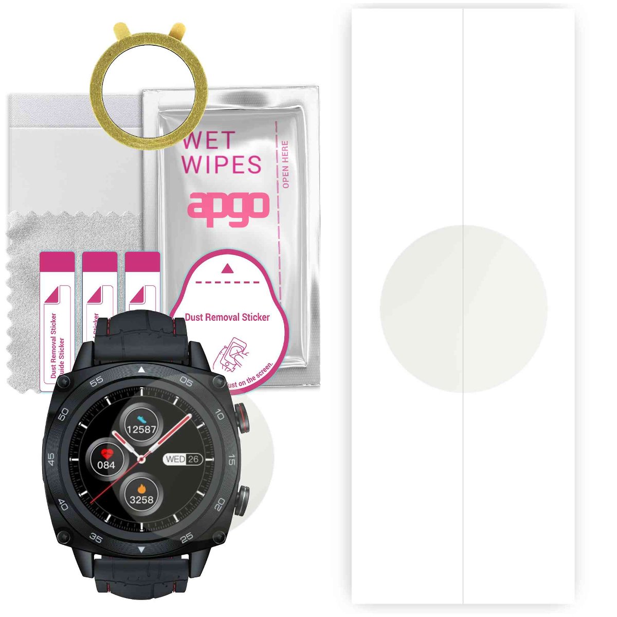 1x Folia hydrożelowa MATOWA do Cubot C3 - apgo Smartwatch Hydrogel MATTE Protection Ochrona na ekran smartwatcha