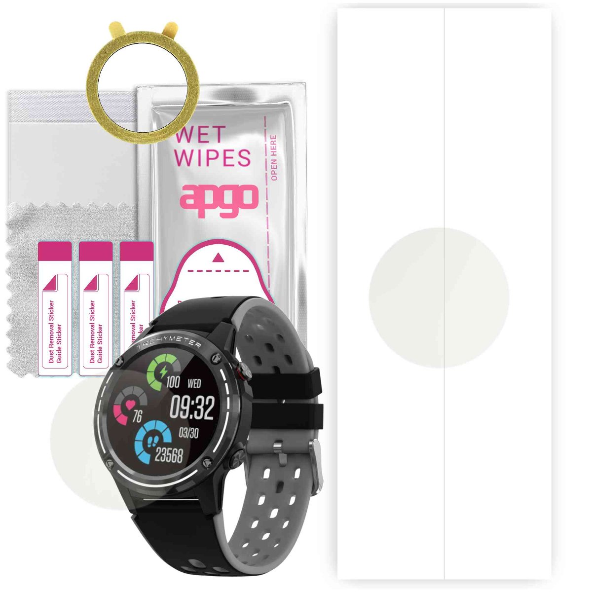1x Folia hydrożelowa MATOWA do Maxcom Fit FW47 Argon Lite - apgo Smartwatch Hydrogel MATTE Protection Ochrona na ekran smartwatcha