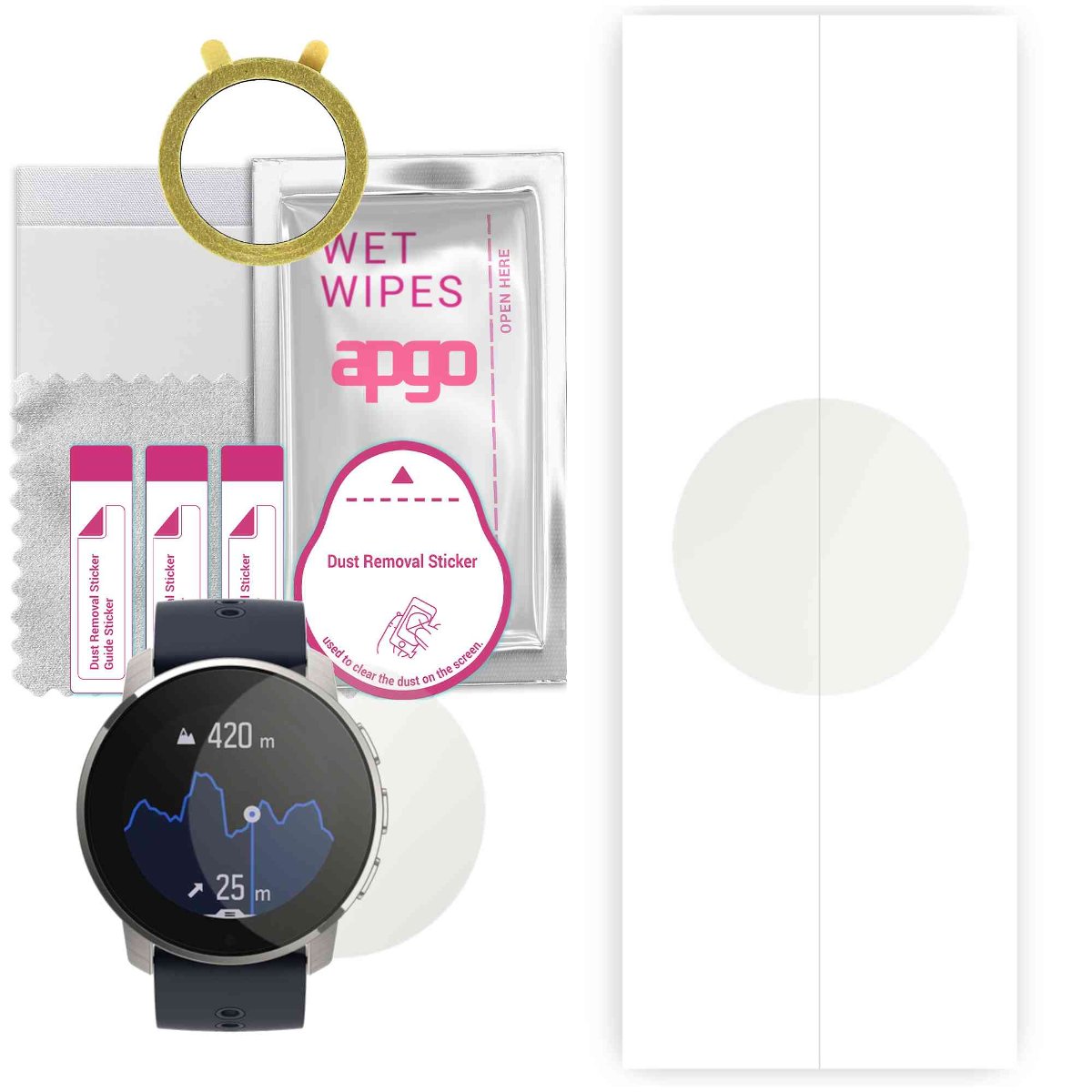 1x Folia hydrożelowa MATOWA do Suunto 9 Peak - apgo Smartwatch Hydrogel MATTE Protection Ochrona na ekran smartwatcha