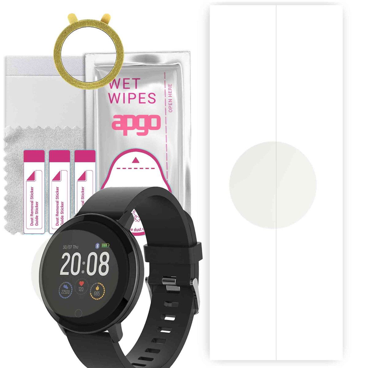 1x Folia hydrożelowa MATOWA do Forever ForeVive Lite SB-315 - apgo Smartwatch Hydrogel MATTE Protection Ochrona na ekran smartwatcha