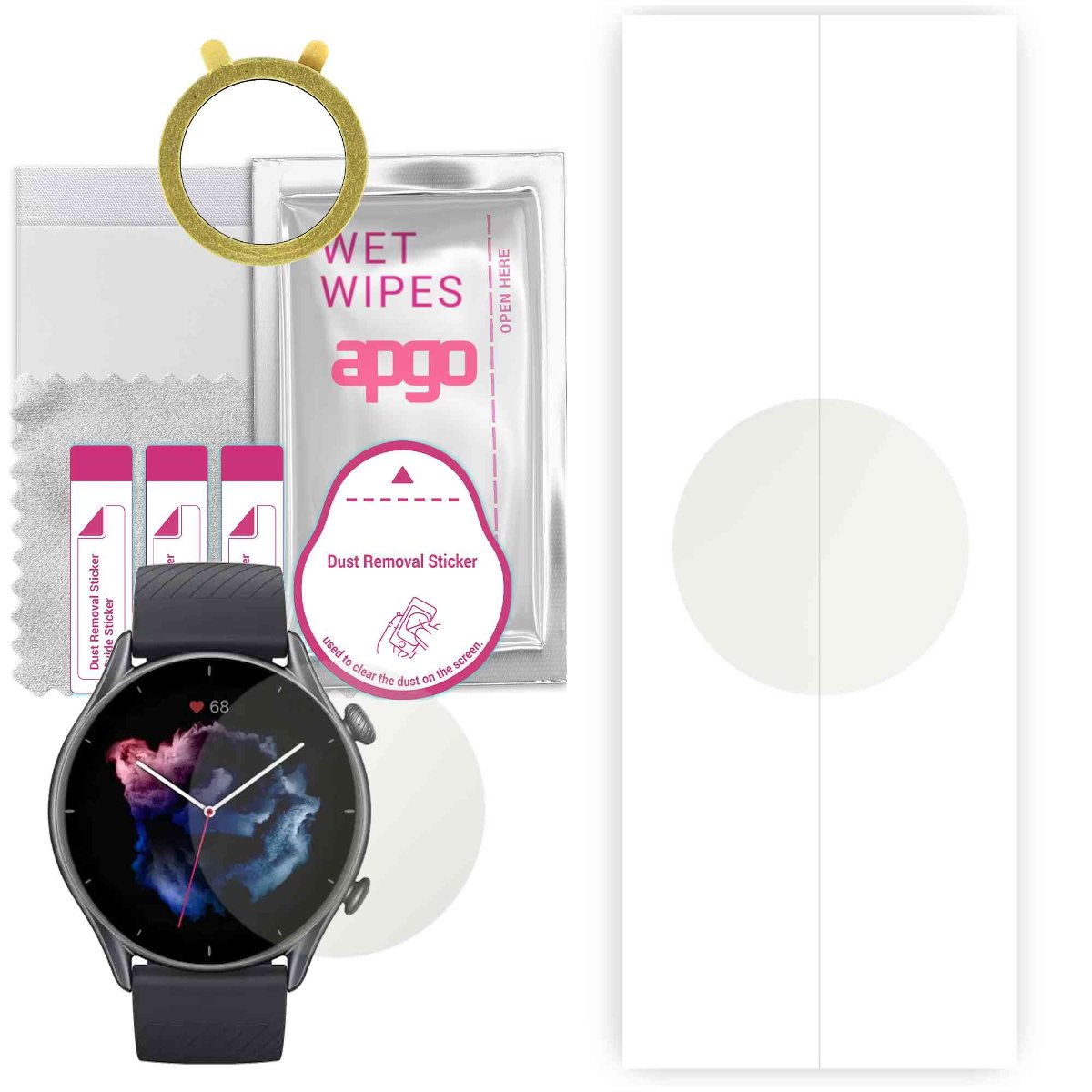 1x Folia hydrożelowa MATOWA do Amazfit GTR 3 - apgo Smartwatch Hydrogel MATTE Protection Ochrona na ekran smartwatcha