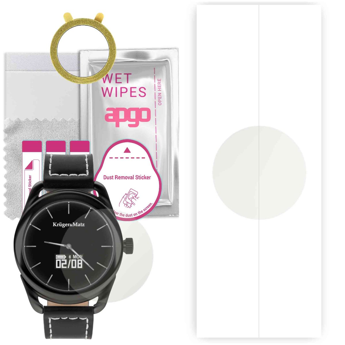 1x Folia hydrożelowa MATOWA do Kruger&Matz Hybrid - apgo Smartwatch Hydrogel MATTE Protection Ochrona na ekran smartwatcha