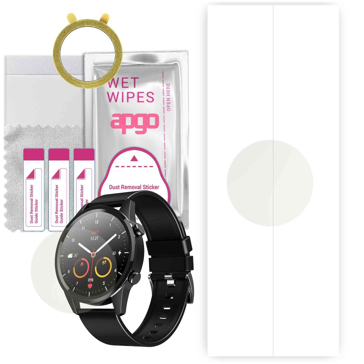 1x Folia hydrożelowa MATOWA do Media-tech Active Band Monaco - apgo Smartwatch Hydrogel MATTE Protection Ochrona na ekran smartwatcha