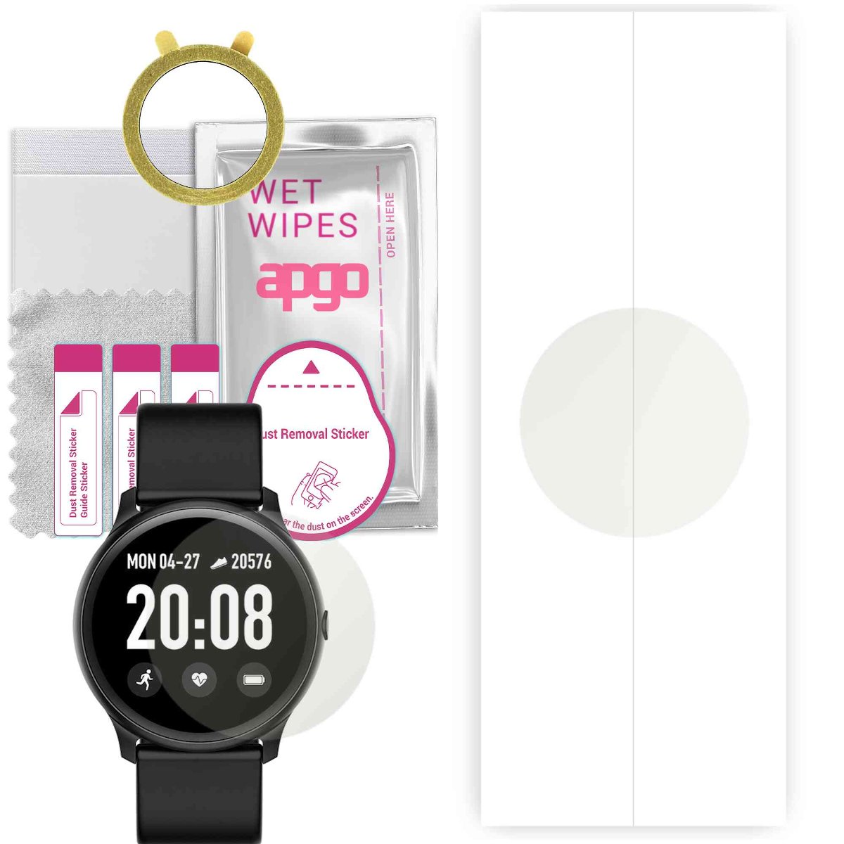 1x Folia hydrożelowa MATOWA do G.Rossi ZG312 SW010 - apgo Smartwatch Hydrogel MATTE Protection Ochrona na ekran smartwatcha