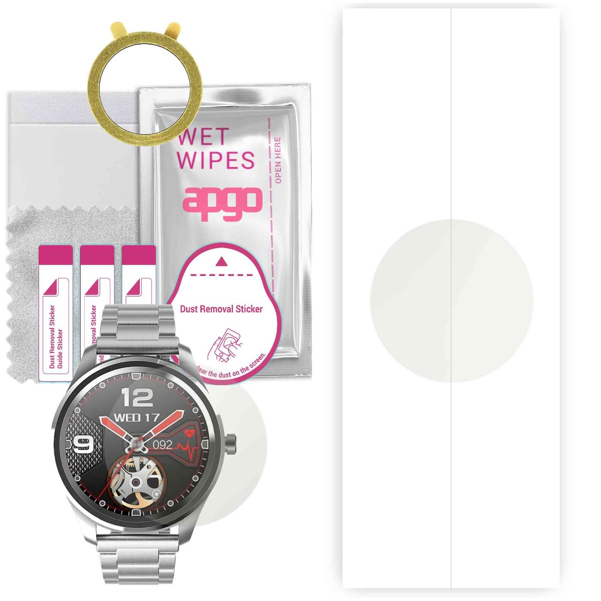 1x Folia hydrożelowa MATOWA do G.Rossi SW012 - apgo Smartwatch Hydrogel MATTE Protection Ochrona na ekran smartwatcha