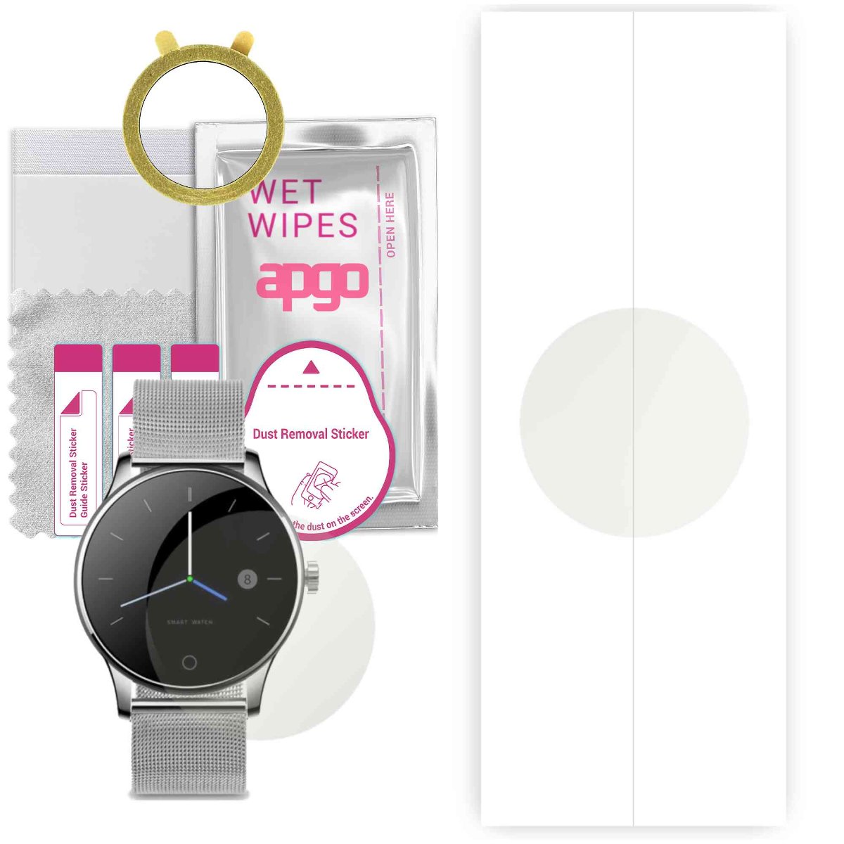 1x Folia hydrożelowa MATOWA do Overmax Touch 2.5 - apgo Smartwatch Hydrogel MATTE Protection Ochrona na ekran smartwatcha